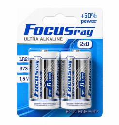 Батарейка FOCUSray ULTRA ALKALINE LR20/BL2 - 2 шт на блистере 