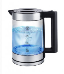 Чайник электрический 1,8л 1800 Вт черный/серебристый MAX-414 стекло