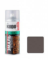 Эмаль по ржавчине молотковая KUDO серебристо-черная 520 мл