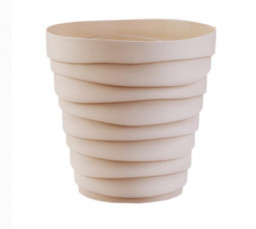 Кашпо Бархан пластиковый 1,4л кремовый