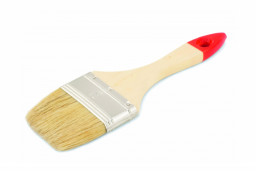 Кисть флейцевая 75 мм толщина 5 светлая щетина лаковая ручка Color Expert