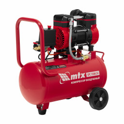 Компрессор безмасляный малошумный SPC 1500/24, 1500 Вт, ресивер 24 л, 260 л/мин MTX