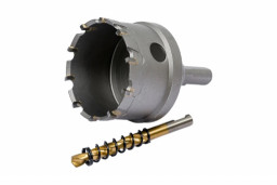 Коронка по металлу твердосплавная с центрирующим сверлом VERTEXTOOLS 51мм