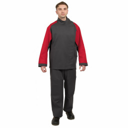 Костюм сварщика ГЕКТОР серый/красный 1 класс защиты