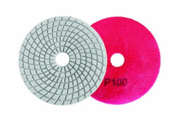 Круг 100мм алмазный гибкий шлифовальный Р100 мокрое шлифование ВИХРЬ