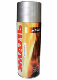 KUDO-5001 Эмаль термостойкая серебристая 520 мл