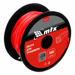 Леска для триммера квадрат 2,0 мм х 160 м, на катушке MTX