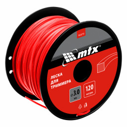 Леска для триммера квадрат 3,0 мм х 120 м на катушке MTX