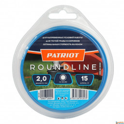 Леска триммерная D 2,0 мм L 15 м (круглая, желтая/синяя) Roundline