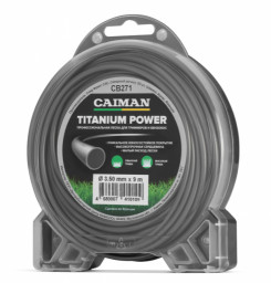 Леска триммерная D3.5мм 9м CAIMAN Titanium Power круглая