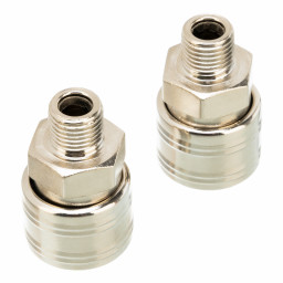 Муфта универсальная быстросъемная ("мама") 1/4, внешняя резьба, 2 шт, Stels