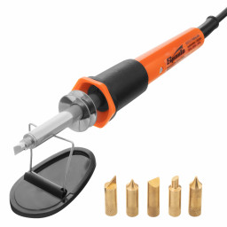 Набор для выжигания, 7 предметов: паяльник 30 Вт, подставка, жала сменные Sparta