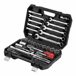 Набор инструментов, 1/2", 1/4", пластиковый кейс, 82 предмета MTX