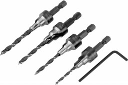 Набор сверл под конфирмат 3-5 мм 4 шт Denzel