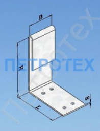 Опора скользящая стропил №2  цинк 70*90*50*40*2,0 мм / KUCIS-90