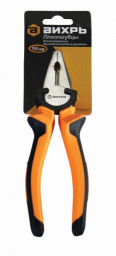 Плоскогубцы (пассатижи),180мм.,никелированные,двухкомпонентные рукоятки Вихрь