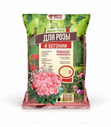 Почвогрунт Для розы и бегонии 5л  Азбука Роста 5/350
