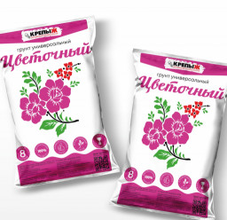 Почвогрунт цветочный универсальный 8л КРЕПЫЖ