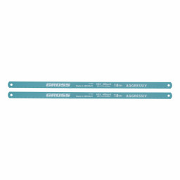 Полотна для ножовки по металлу, 300 мм, 18 TPI, HSS, 2 шт Gross