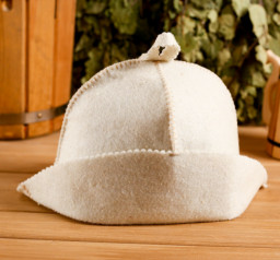 Шапка для бани Добропаровъ Банщик белая