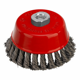 Щетка для УШМ, 100 мм, М14, "чашка", крученая проволока 0.5 мм Matrix
