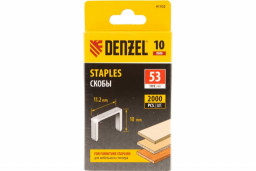 Скобы 10 мм для мебельного степлера тип 53 (2000 шт) Denzel