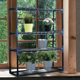 Стеллаж для подоконника 21х54х83 см разб 4 полки d-16мм УРОЖАЙНАЯ СОТКА
