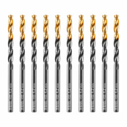 Сверло по металлу, 4,2 мм, HSS-Tin, Golden Tip, 10 шт. Denzel