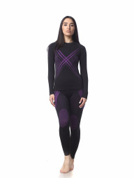 Термобелье женское X-Line черное/фиолетовая нить Saimaa