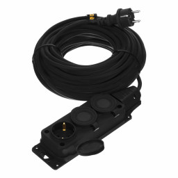 Удлинитель-шнур силовой Top Series, КГТТ, 20м, 3 розетки, 3 x 1,5 мм Denzel