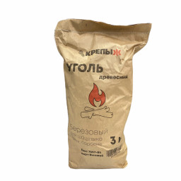 Уголь древесный 3.0 кг КРЕПЫЖ