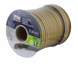 Уплотнитель промышленный/гаражный TYTAN D50 12*10мм черный ЦЕНА ЗА 1 п.м. в 1 слой